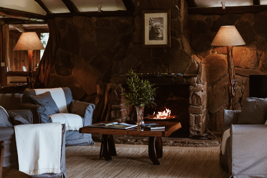 Accacia House, Living Room & Dining. Basecamp Mara Houses, Mara North Region of Maasai Mara, Kenya.