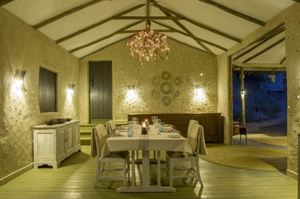 Dining area inside the main house