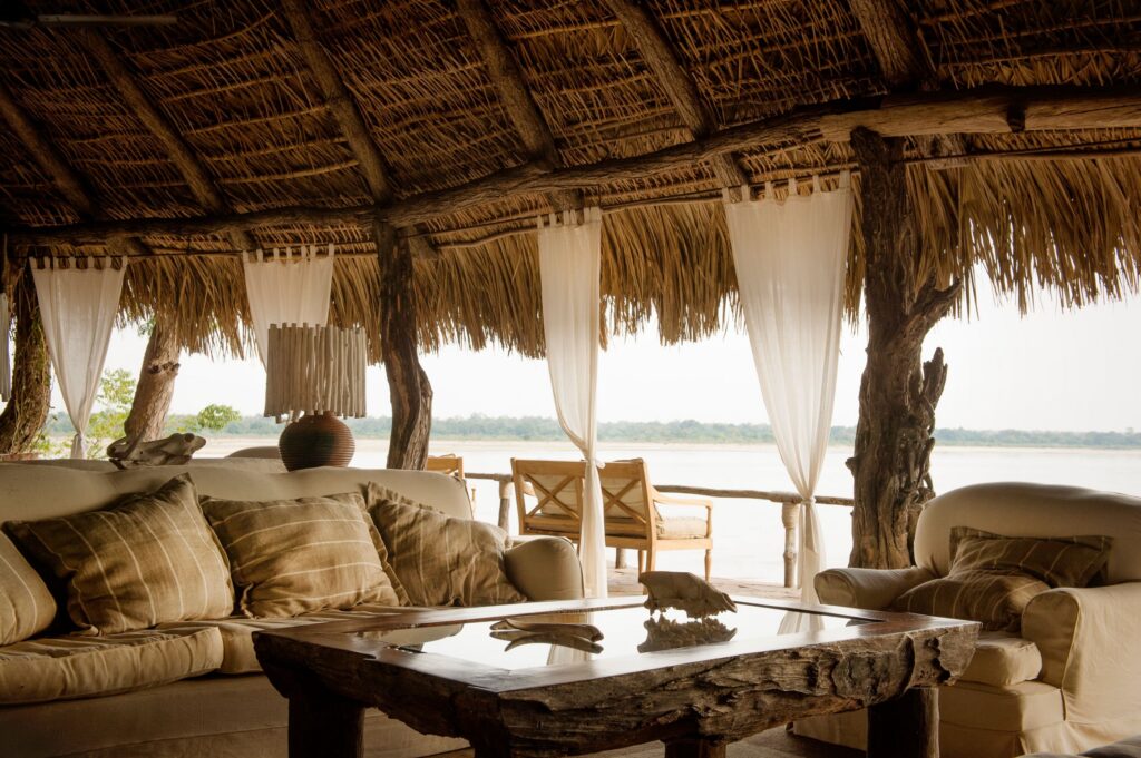 Our lounge area overlooking the Rufiji River