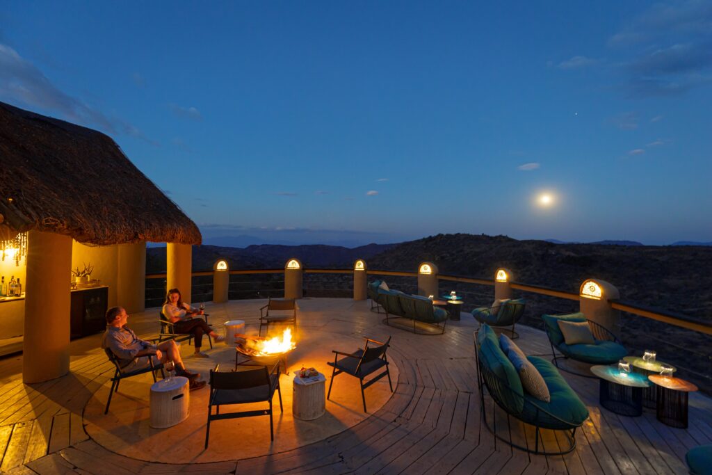 Lodge at sunset