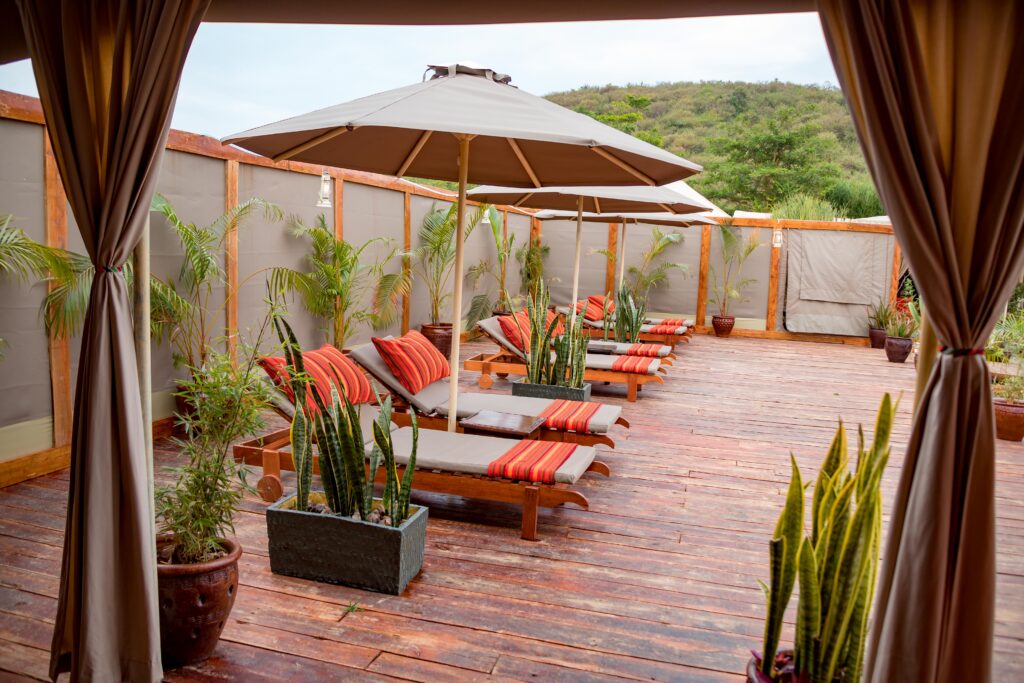 Sun Beds Lounge Area