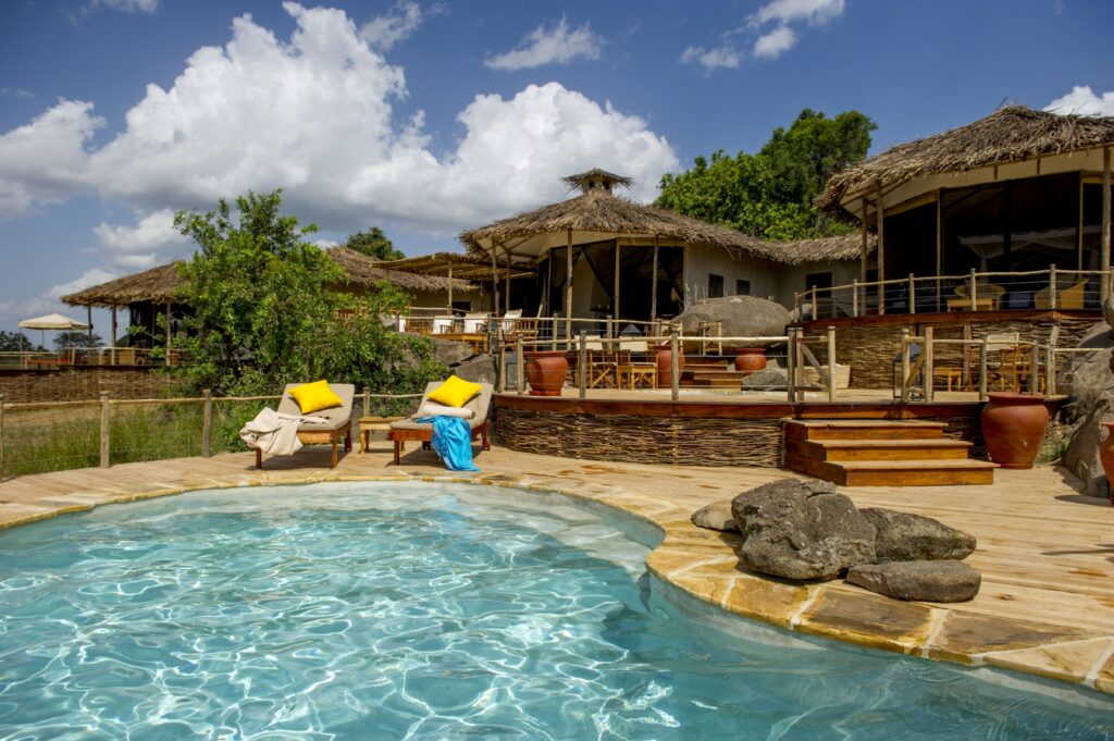 Swimming pool on the verandah